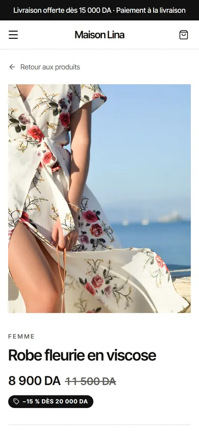 Demo store — Robe fleurie en viscose